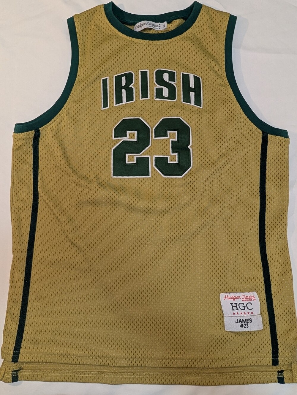 LeBron James #23 Headgear Classics SVSM Irish High School Jersey Youth XL